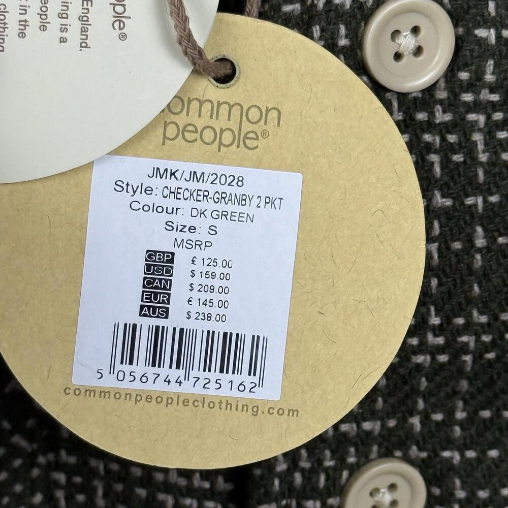NWT Common People Shirt Men Sz S Shacket Overshirt Plaid Granby Luxe Knit $209 - Picture 5 of 10